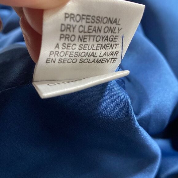 BCBGMaxazria Womens Jeweled Cut Out Ruffle Sleeveless Cocktail Dress Blue 2 - Picture 15 of 16